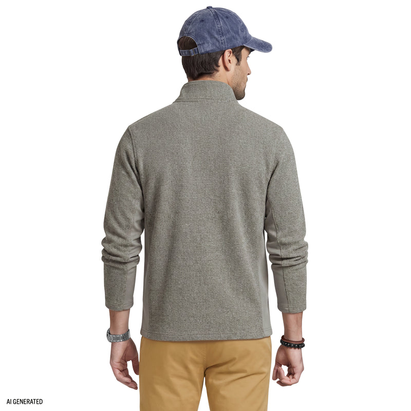Shaker Fleece Jacket - Lt Grey Hthr – IZOD