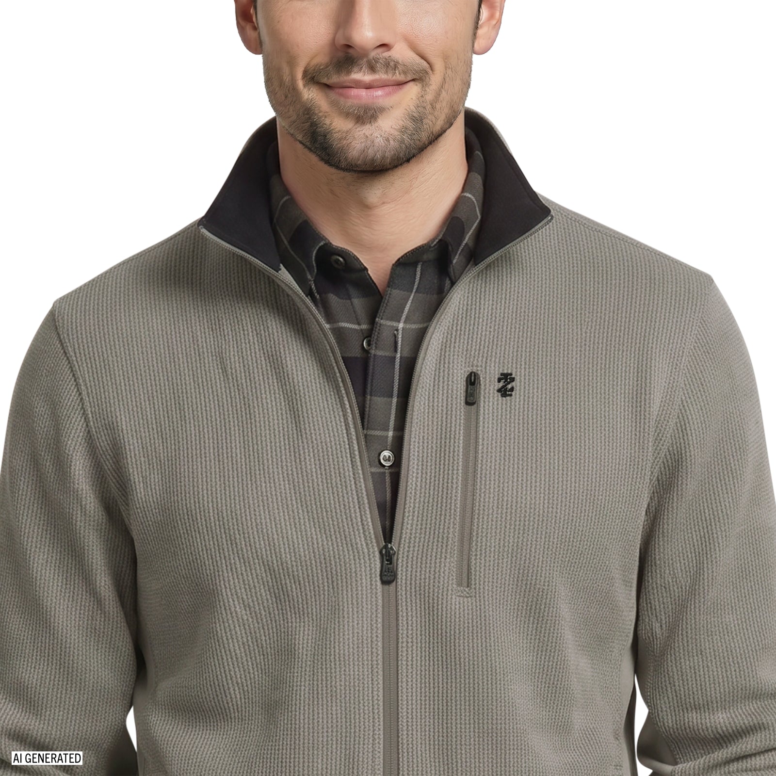 Shaker Fleece Jacket - Lt Grey Hthr – IZOD