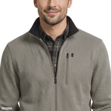 SHAKER FLEECE JACKET - LT GREY HTHR