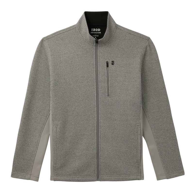 Big & Tall Shaker Fleece Jacket - Lt Grey Hthr – IZOD