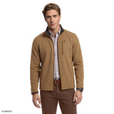 SHAKER FLEECE JACKET - CAMEL HTHR