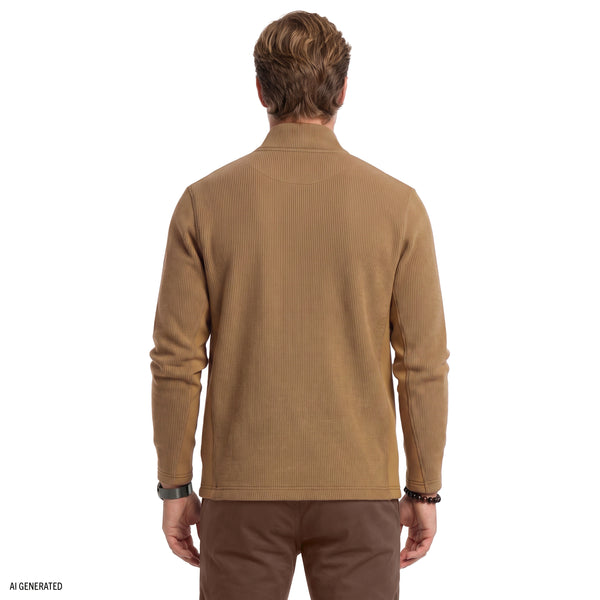 Shaker Fleece Jacket - Camel Hthr – IZOD