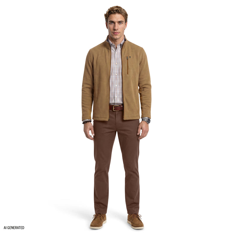 Shaker Fleece Jacket - Camel Hthr – IZOD