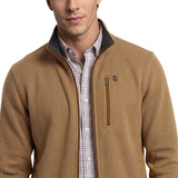 SHAKER FLEECE JACKET - CAMEL HTHR