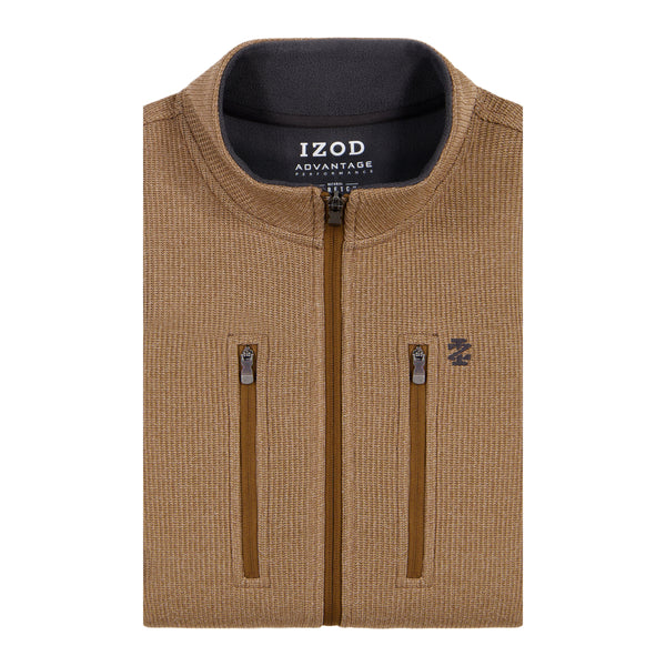 Shaker Fleece Jacket - Camel Hthr – IZOD