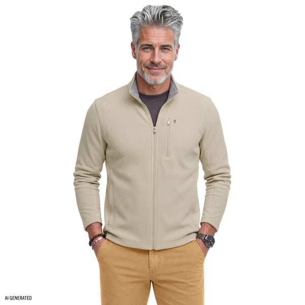 Shaker Fleece Jacket - Rock Hthr – IZOD