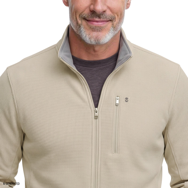 Shaker Fleece Jacket - Rock Hthr – IZOD
