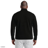 BIG & TALL SHAKER FLEECE JACKET - BLACK