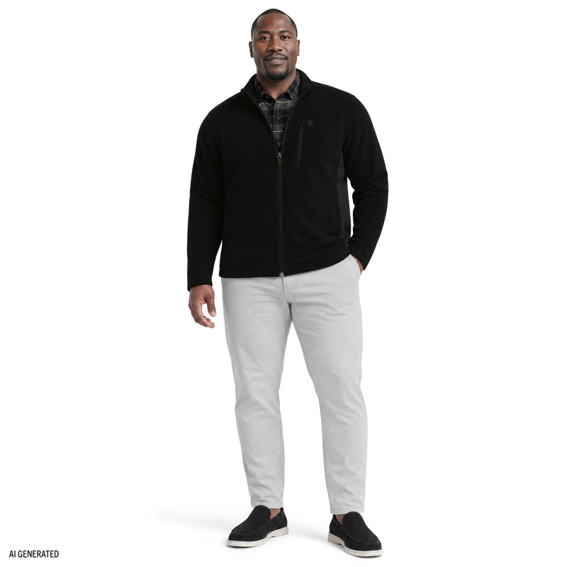 D-LIKE メインシャーシ DL266-B ピュアブラック Big & Tall Shaker Fleece Jacket - Black – IZOD