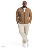 BIG & TALL SHAKER FLEECE JACKET - CAMEL HTHR