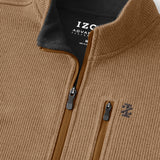 BIG & TALL SHAKER FLEECE JACKET - CAMEL HTHR