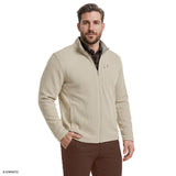 BIG & TALL SHAKER FLEECE JACKET - ROCK HTHR