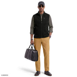 SWEATER FLEECE VEST - BLACK