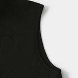 SWEATER FLEECE VEST - BLACK