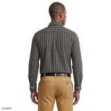 PERFORMANCE COMFORT PLAID BUTTON-DOWN SHIRT - DARK SHADOW
