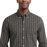 PERFORMANCE COMFORT PLAID BUTTON-DOWN SHIRT - DARK SHADOW