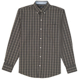 PERFORMANCE COMFORT PLAID BUTTON-DOWN SHIRT - DARK SHADOW