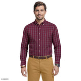 PERFORMANCE COMFORT PLAID BUTTON-DOWN SHIRT - ZINFANDEL