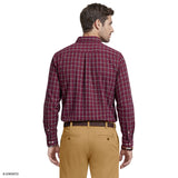 PERFORMANCE COMFORT PLAID BUTTON-DOWN SHIRT - ZINFANDEL