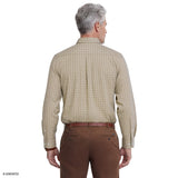 PERFORMANCE COMFORT PLAID BUTTON-DOWN SHIRT - CROCKERY