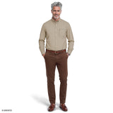 PERFORMANCE COMFORT PLAID BUTTON-DOWN SHIRT - CROCKERY