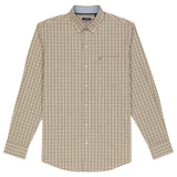 PERFORMANCE COMFORT PLAID BUTTON-DOWN SHIRT - CROCKERY