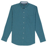PERFORMANCE COMFORT PLAID BUTTON-DOWN SHIRT - MEDITERRANEA