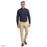 PERFORMANCE COMFORT PLAID BUTTON-DOWN SHIRT - MEDIEVAL BLUE