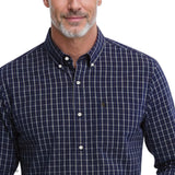 PERFORMANCE COMFORT PLAID BUTTON-DOWN SHIRT - MEDIEVAL BLUE