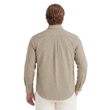 BIG & TALL PERFORMANCE COMFORT PLAID BUTTON-DOWN SHIRT - CROCKERY