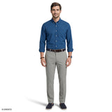 PERFORMANCE COMFORT PLAID BUTTON-DOWN SHIRT - BRIGHT COBALT