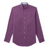 PERFORMANCE COMFORT CHECKED BUTTON-DOWN SHIRT - CHINESE VIOLET