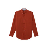 PERFORMANCE COMFORT PLAID BUTTON-DOWN SHIRT - BURNT OCHRE