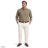 BIG & TALL PERFORMANCE COMFORT BUTTON-DOWN SHIRT - CROCKERY