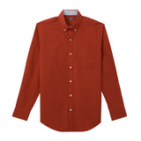 BIG & TALL PERFORMANCE COMFORT BUTTON-DOWN SHIRT - BURNT OCHRE