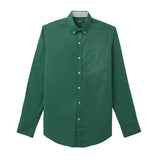BIG & TALL PERFORMANCE COMFORT BUTTON-DOWN SHIRT - DARK GREEN