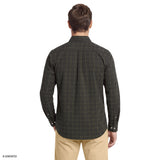 PERFORMANCE COMFORT PLAID BUTTON-DOWN SHIRT - DARK SHADOW