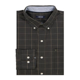 PERFORMANCE COMFORT PLAID BUTTON-DOWN SHIRT - DARK SHADOW
