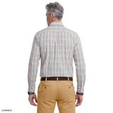 PERFORMANCE COMFORT PLAID BUTTON-DOWN SHIRT - ZINFANDEL