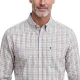 PERFORMANCE COMFORT PLAID BUTTON-DOWN SHIRT - ZINFANDEL