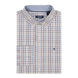 PERFORMANCE COMFORT PLAID BUTTON-DOWN SHIRT - ZINFANDEL