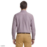 PERFORMANCE COMFORT PLAID BUTTON-DOWN SHIRT - GRAPE WINE