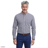 PERFORMANCE COMFORT PLAID BUTTON-DOWN SHIRT - LAVENDER