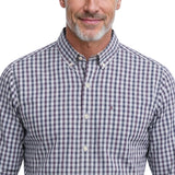 PERFORMANCE COMFORT PLAID BUTTON-DOWN SHIRT - LAVENDER