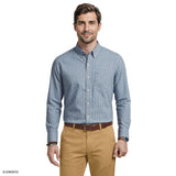 PERFORMANCE COMFORT PLAID BUTTON-DOWN SHIRT - PLACID BLUE
