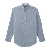 BIG & TALL PERFORMANCE COMFORT PLAID BUTTON-DOWN SHIRT - PLACID BLUE