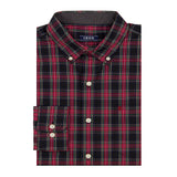 HOLIDAY TARTAN BUTTON-DOWN SHIRT - JESTER RED