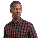 HOLIDAY TARTAN BUTTON-DOWN SHIRT - JESTER RED
