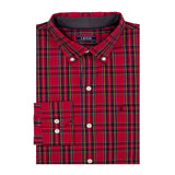 HOLIDAY TARTAN BUTTON-DOWN SHIRT - JESTER RED
