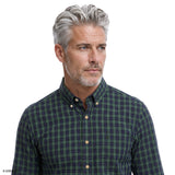 HOLIDAY TARTAN BUTTON-DOWN SHIRT - BLUE DEPTHS